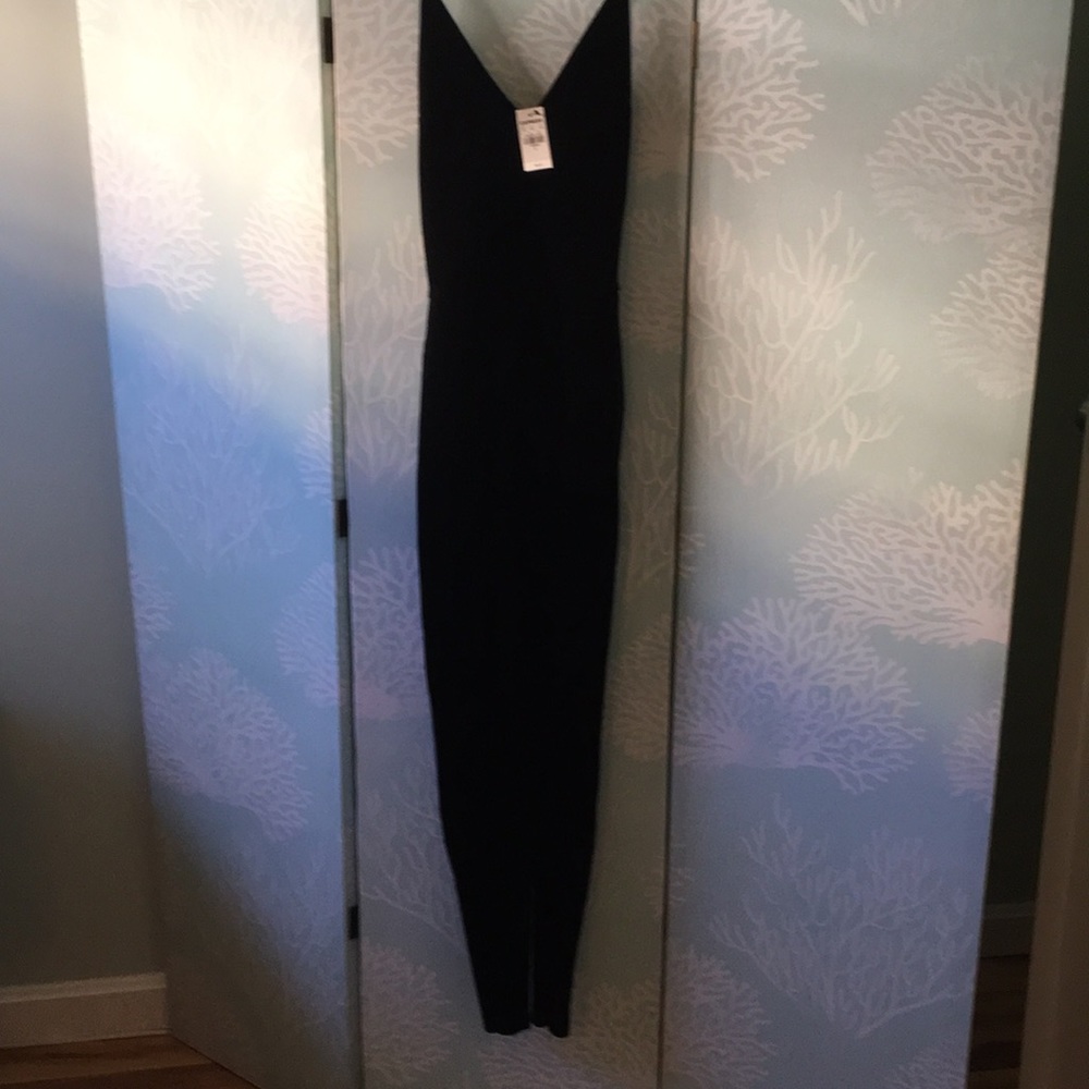 Black velour jumpsuit NWT